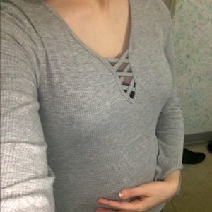 Democracy Grey long sleeve shirt *Brand New*